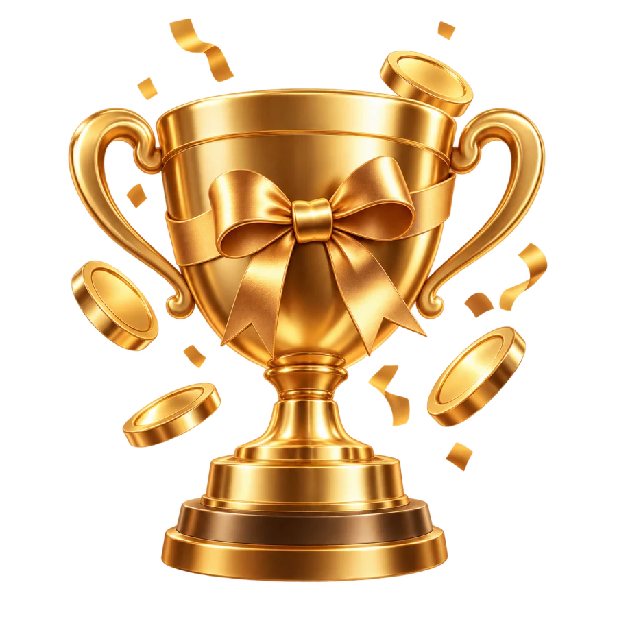 Golden VRC reward trophy